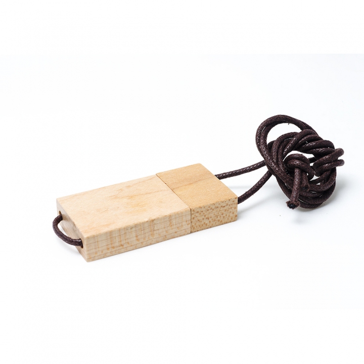 Wooden USB with cord